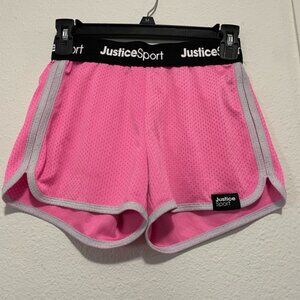 Justice Sport Pink Mesh Athletic Shorts